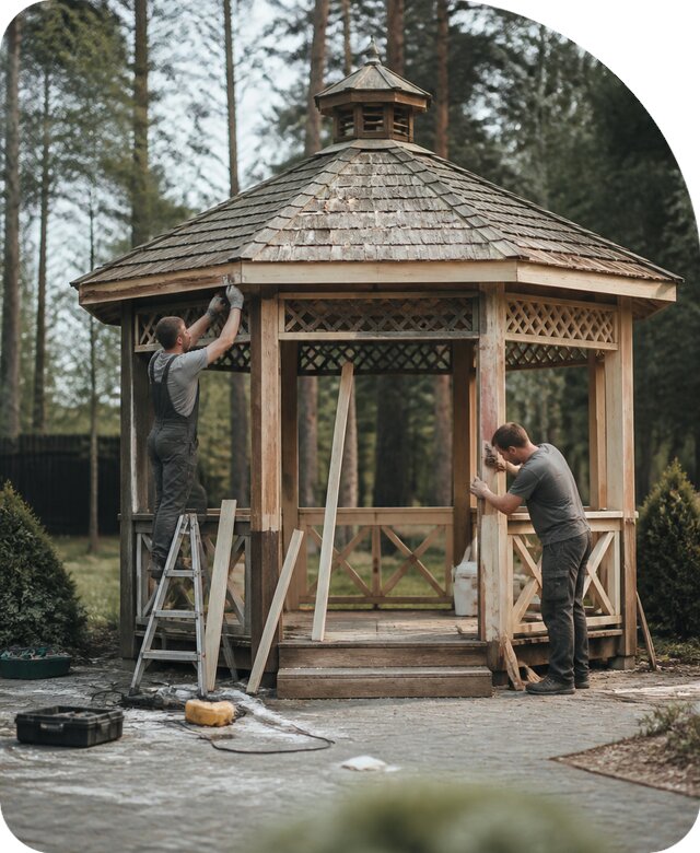 Ремонт беседки в Павлове по цене от 25343 р. | РадиДОМА-Пвв